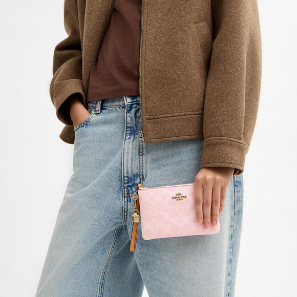 Coach Corner Zip Wristlet Wallet With Charms - Picture 12 of 12